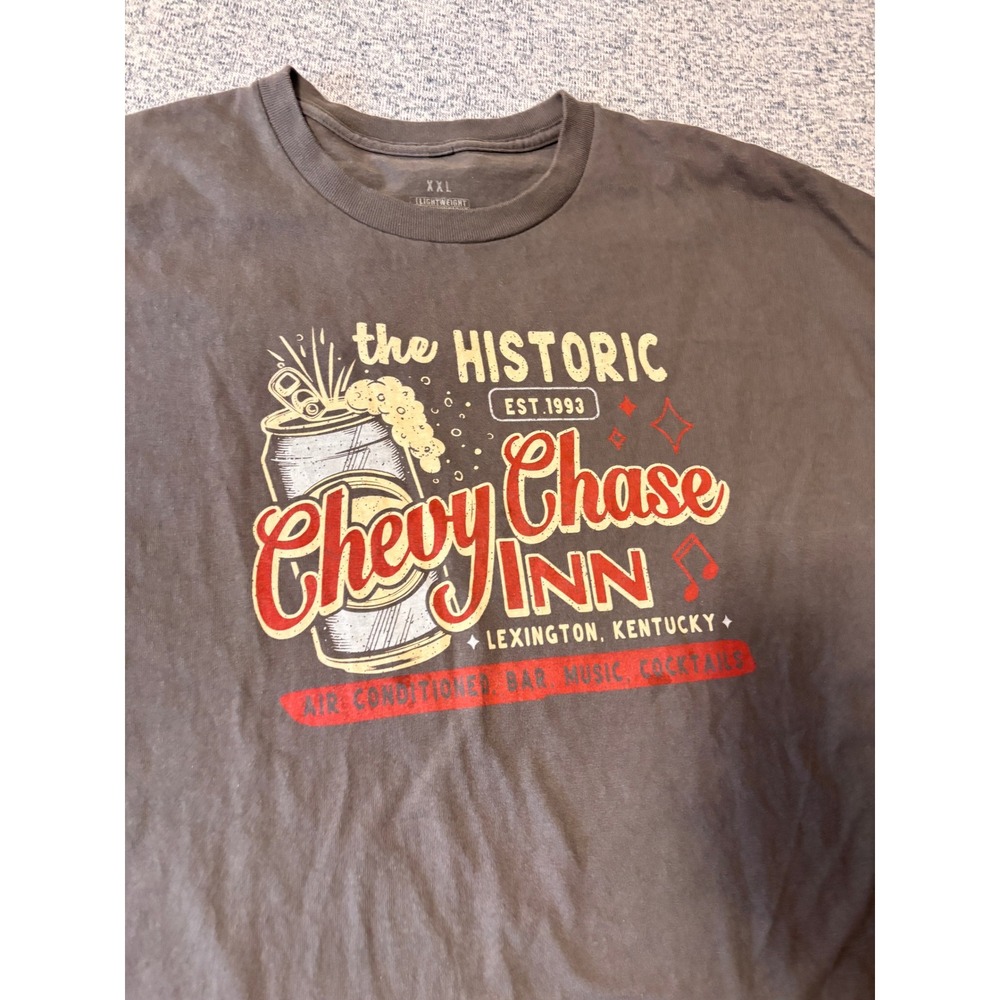 Dive Bar Shirt Club Chevy Chase Inn Lexington KY T-Shirt Mens XXL Grey Graphic